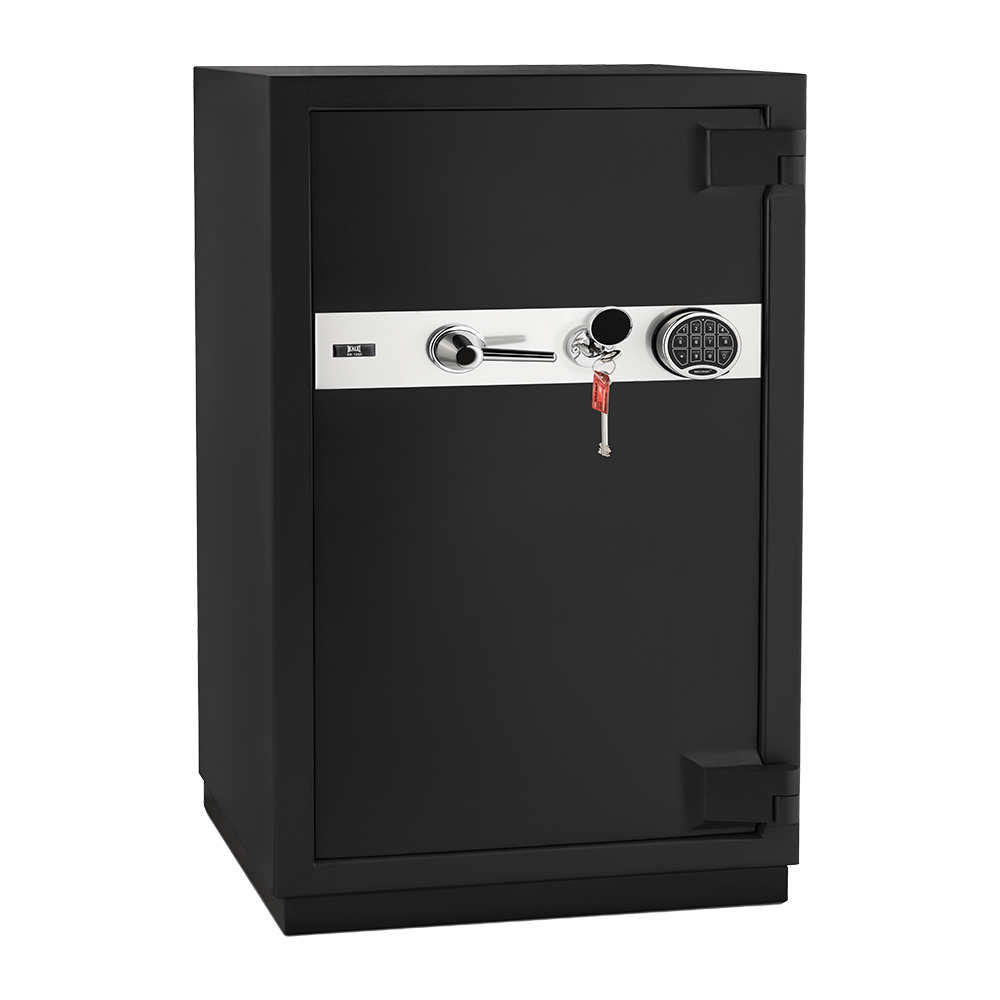 KALE KK1200 Elektronik Şifreli ve Anahtarlı Betonlu Çelik Para Kasası Siyah