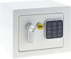 Yale YSV/170/DB2 W Elektronik Şifreli ve Anahtarlı Çelik Kasa Mini Boy Beyaz