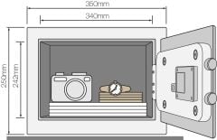 Yale YSV/250/DB2 Elektronik Şifreli ve Anahtarlı Ev ve Otel Tipi Çelik Kasa Orta Boy
