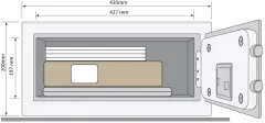 Yale YLG/200/DB2 Elektronik Şifreli ve Anahtarlı Ev ve Otel Tipi Çelik Kasa (Laptop Tipi)