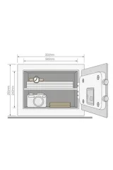 Yale YSEB/250/EB1 Elektronik Şifreli Ve Anahtarlı Ev ve Ofis Tipi Çelik Kasa Güvenlik Sertifikalı