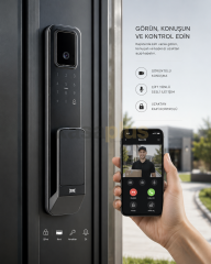 Kale KD050/50-400 Akıllı Elektronik Kapı Kilidi – Motorlu, Kameralı, WiFi ve Parmak İzi Okuyuculu