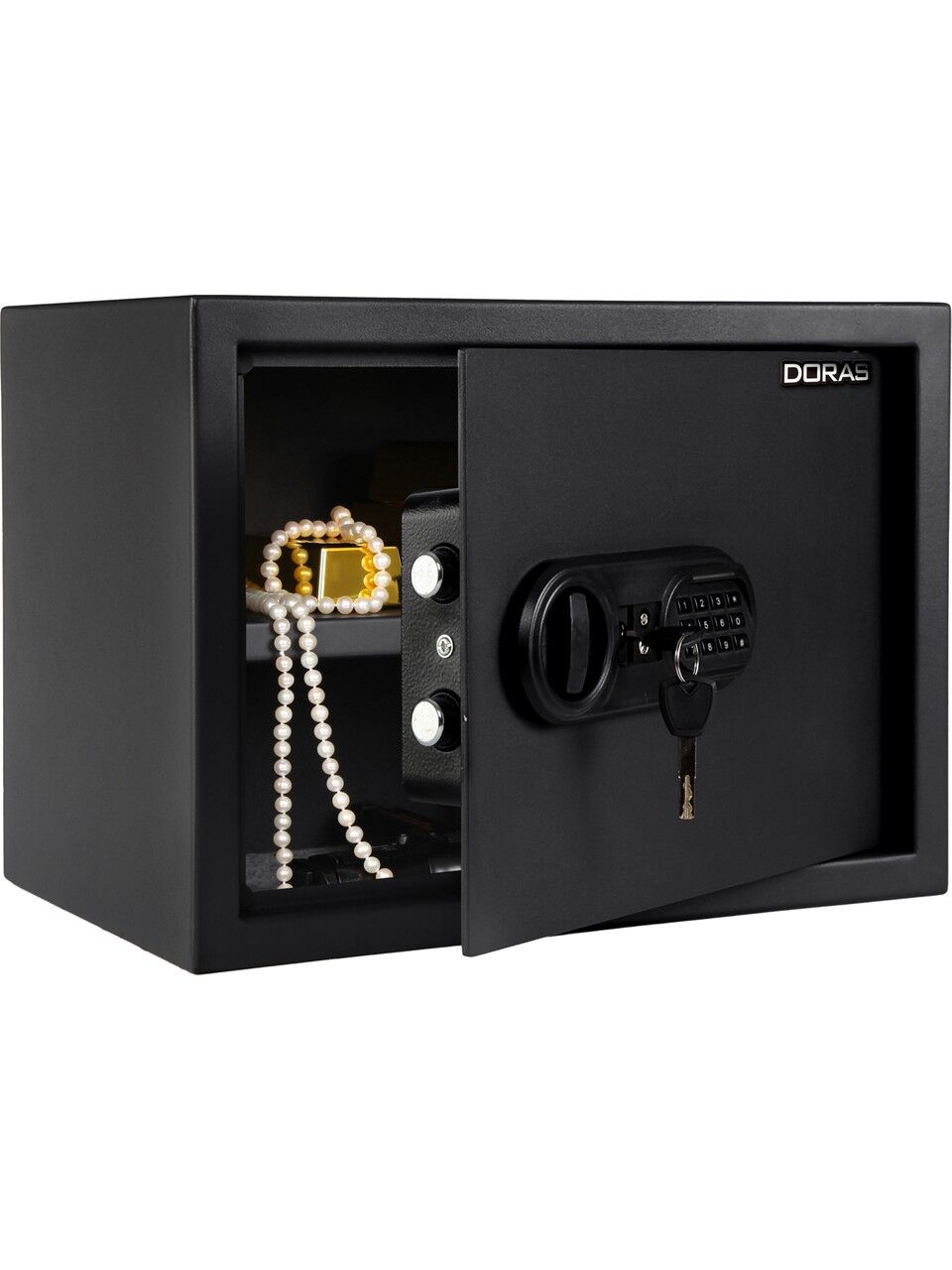 Doras 30EIS Elektronik Şifreli ve Anahtarlı Çelik Kasa / 50 Serisi Ev ve Otel Tipi