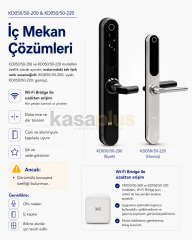 Kale KD050/50-200 Elektronik Kapı Kolu Kilidi (Şifreli, Parmak İzi, Kartlı)