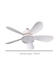 Tay-tech RBR Tavan Vantilatörlü LED Ampul, Kumandalı, 3 Renkli, Kademe Ayarlı