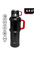 Rox Camping 4,5 LT Kamp Termos | Vakum Yalıtımlı, Çelik, Sızdırmaz | Kasaplus