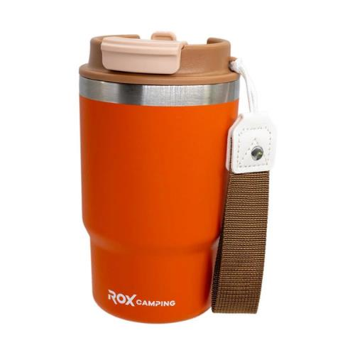 Rox Camping 0,48 LT Pipetli Kahve Termosu – Turuncu, Sızdırmaz, Vakumlu | Kasaplus