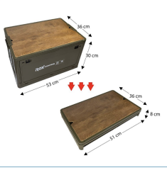 Rox Camping 0304 Katlanır Kamp Kutusu 55 Litre – Katlanabilir Saklama ve Kamp Düzenleme Kutusu