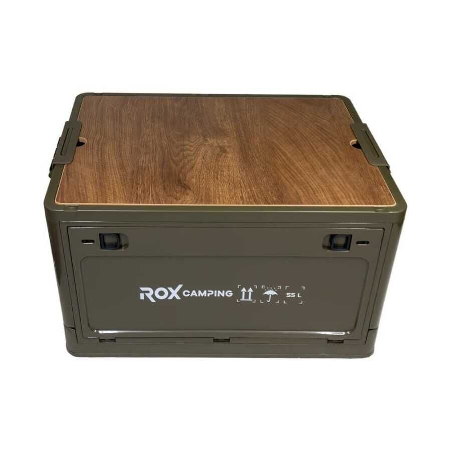 Rox Camping 0304 Katlanır Kamp Kutusu 55 Litre – Katlanabilir Saklama ve Kamp Düzenleme Kutusu