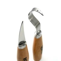 ROX WOOD 2 Parça Kaşık Oyma & Bıçak Seti | Ahşap Kuksa Oyma Aracı