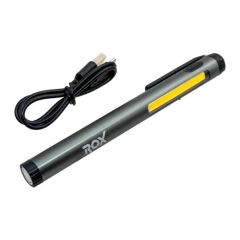 ROX 0231 Alüminyum Kalem Tip Mıknatıslı Şarjlı Fener 400 Lümen