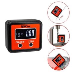 ROX WOOD 0095 Dijital Mıknatıslı Açı Ölçer | Hassas 0-90° Ölçüm Cihazı