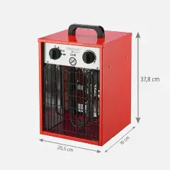 Kasaplus Voltomat 3000W Termostatlı Şantiye Isıtıcısı | Metal Gövde, Fanlı ve Güvenli Isıtma