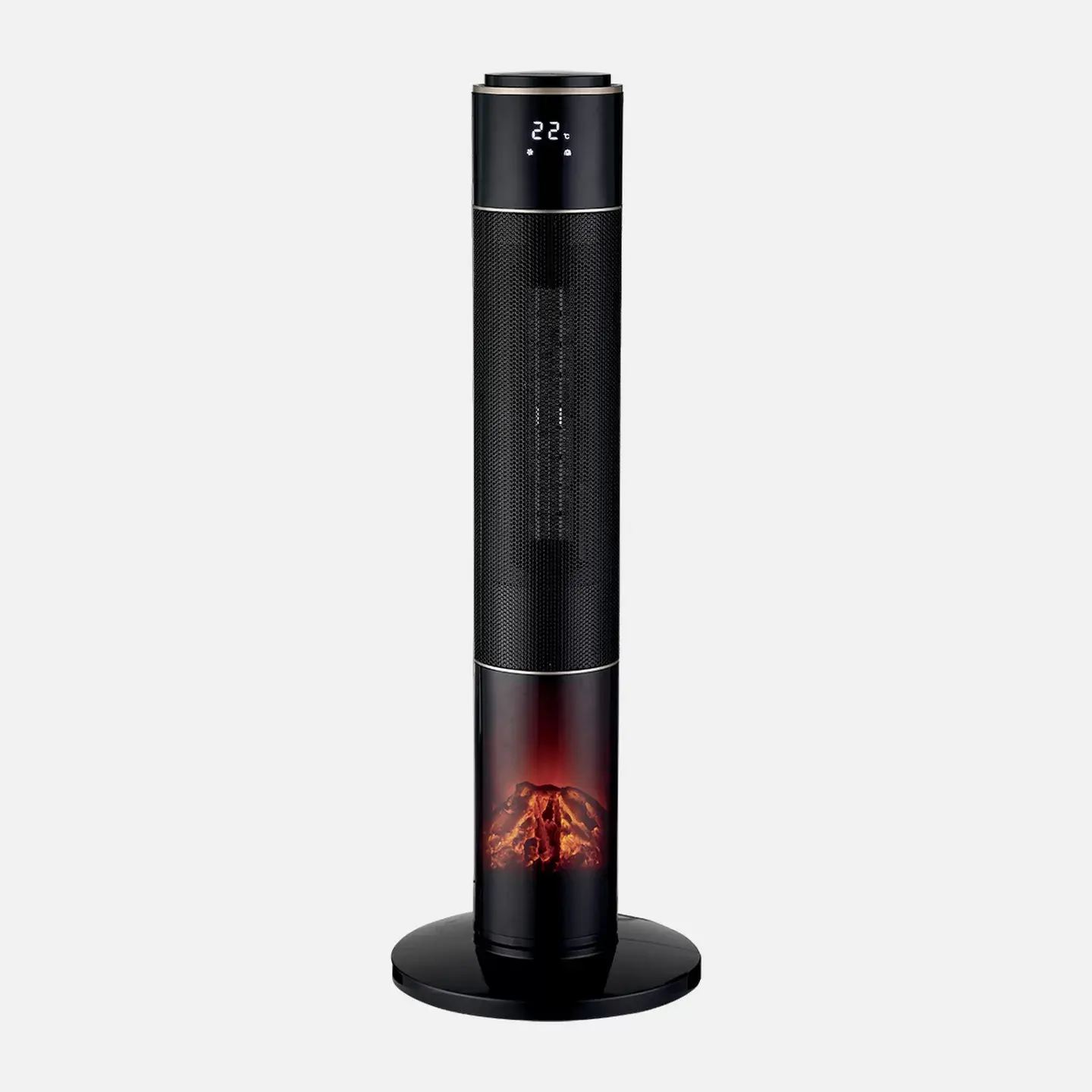 Kasaplus Voltomat 2000W LED Alev Efektli Seramik Fanlı Isıtıcı | Alev Görünümlü Elektrikli Isıtıcı