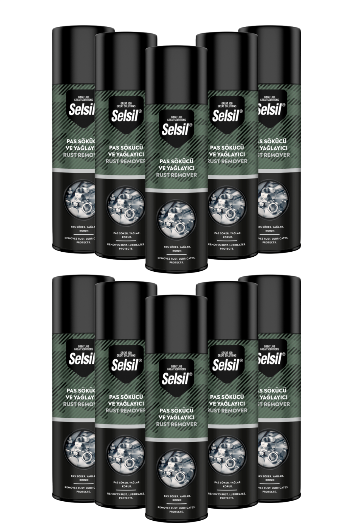 Selsil Pas Sökücü ve Yağlayıcı Sprey 500 ml | 10'lu Paket – Pası Giderir, Yağlar, Korur