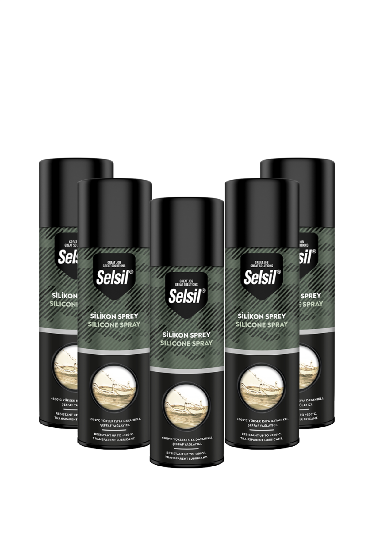 Selsil Silikon Sprey 500 ml | 5'li Paket – Şeffaf Yağlayıcı, Su İtici ve Korozyon Önleyici Koruma Spreyi