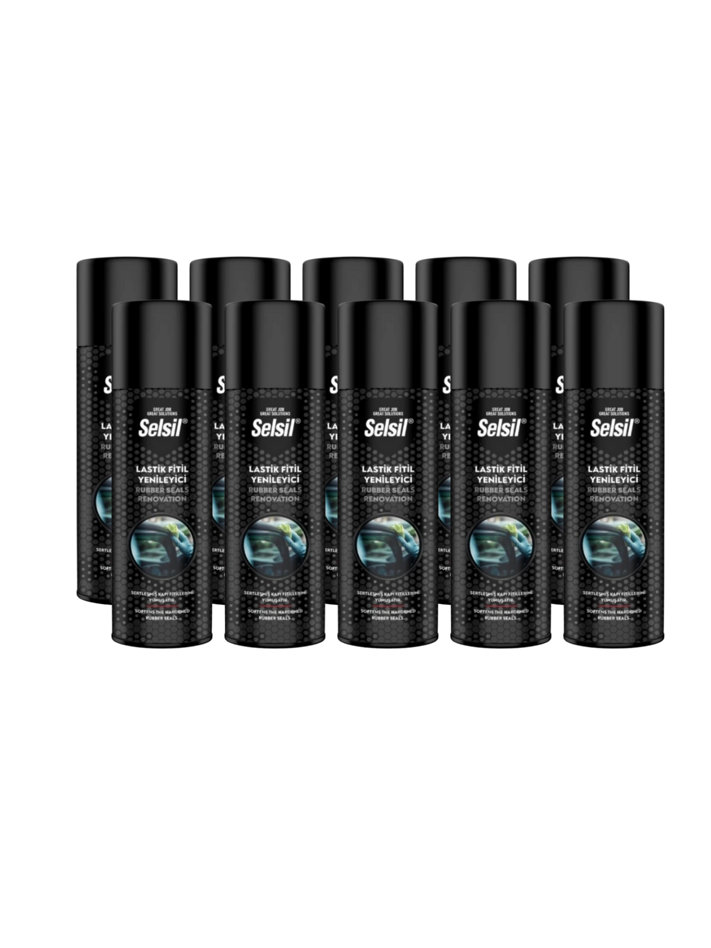 Selsil Lastik Fitil Yenileyici Sprey 500 ml | 510'lu Paket – Kapı Fitili Yumuşatıcı ve Koruyucu Kauçuk Bakım Spreyi