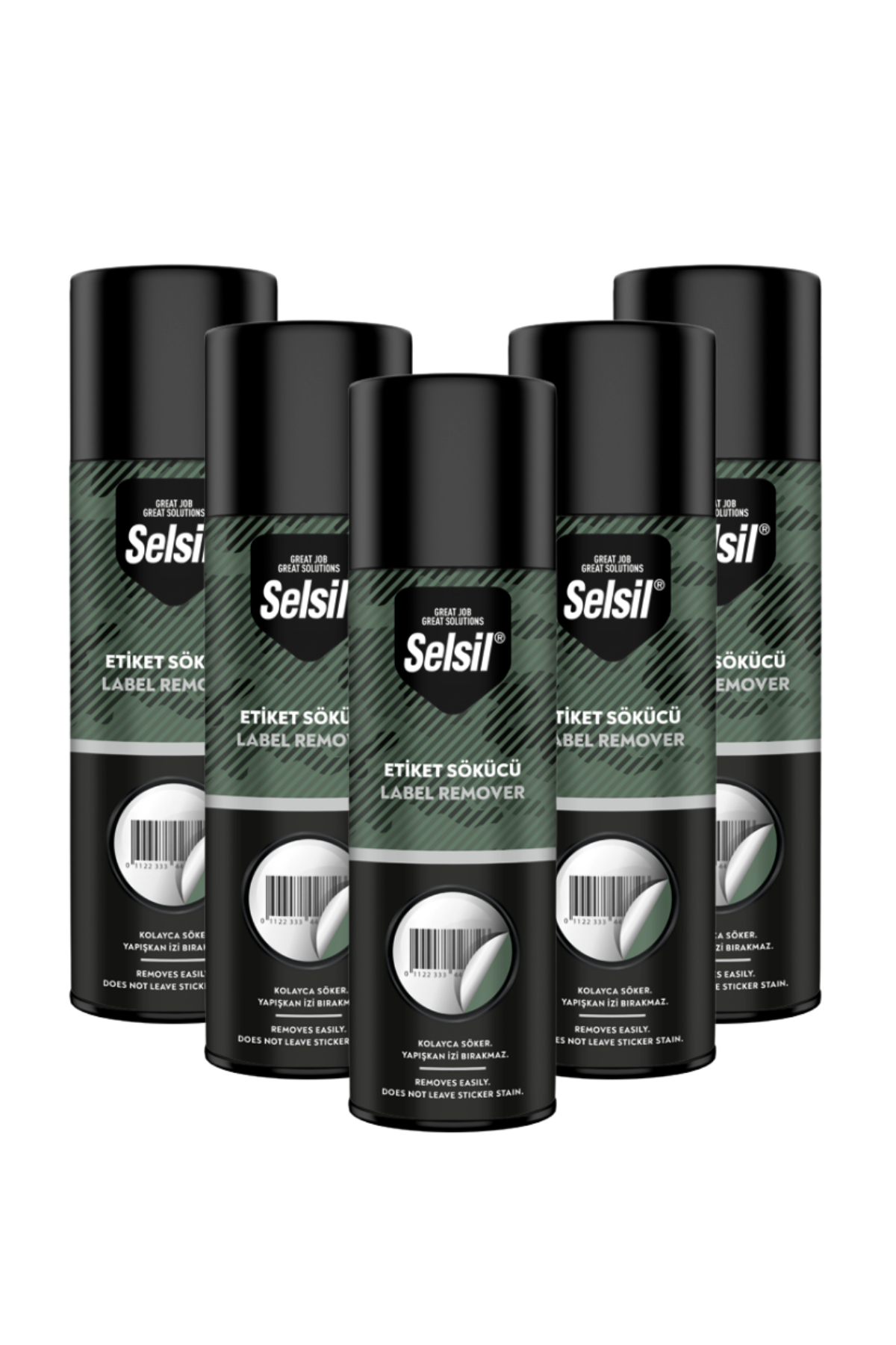 Selsil Etiket Sökücü Sprey 500 ml | 5'li Paket – Yapışkan Kalıntılarını İz Bırakmadan Temizleyen Güçlü Formül