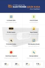 Taytech TY_002 Laptop Tipi Çelik Kasa Şifreli ve Anahtarlı