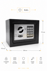 Tay-Tech TY-004 Mini Boy Çelik Oda Kasası — Elektronik Şifreli, Anahtarlı
