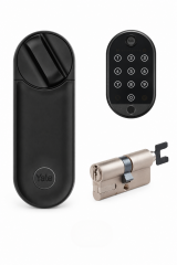 Yale Linus L2 Parmak İzli Akıllı Kilit Seti (Siyah) – Kilit + Silindir + Parmak İzli Keypad