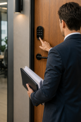 Yale Linus L2 Parmak İzli Akıllı Kilit Seti (Siyah) – Kilit + Silindir + Parmak İzli Keypad